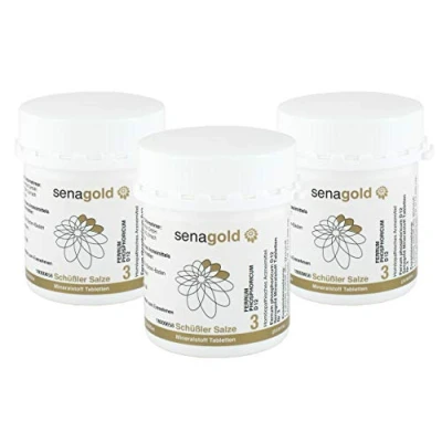 Abbildung von Senagold Schüßler Salz Nr.3 Ferrum phosphoricum D12 Tabletten glutenfrei (3x400 St.)