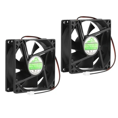Abbildung von 2 Pack 80 mm x 25 8025 12 V DC Kugellager bürstenloser Lüfter, pin