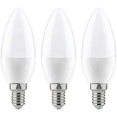 Abbildung von Paulmann 28426 LED Lampe Kerze 3er Set 4W E14 230V Warmweiß Leuchtmittel, Opal
