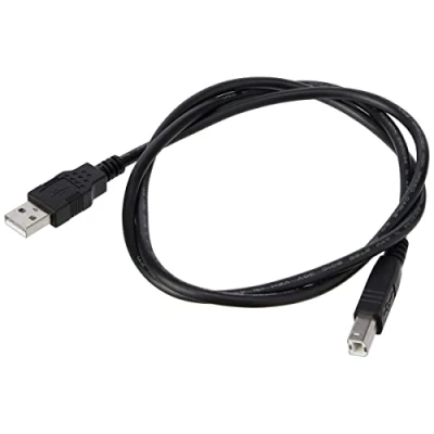 Abbildung von C2G USB Druckerkabel, 2. 0 A auf B Kabel. Kompatibel mit Druckern und Scannern von HP, Epson, Brother, Samsung, Cannon allen anderen A/B Geräten (1M, Schwarz)