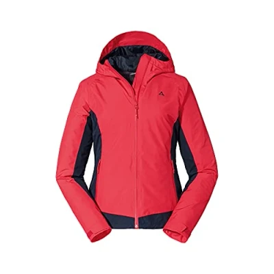 Abbildung von Schöffel Damen Jacket Wamberg L, winddichte, atmungsaktive Regenjacke, komfortable Outdoor Jacke, Wanderjacke mit verstellbarer Kapuze, geranium, 36