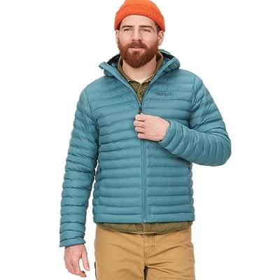 Abbildung von Marmot Herren Echo Featherless Hoody, Ultra leichte isolierte Winterjacke, warme Outdoorjacke mit Kapuze, wasserabweisende Steppjacke, winddichte Funktionsjacke kleinem Packmaß