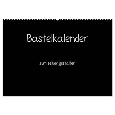 Abbildung von Bastelkalender Schwarz (Wandkalender 2025 DIN A2 quer), CALVENDO Monatskalender