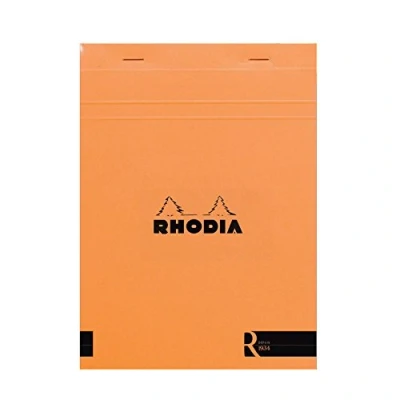 Abbildung von Rhodia 162007C Notizblock (DIN A5, 14,8 x 21 cm, blanko, 70 Blatt, praktisch und belastbar) 1 Stück orange