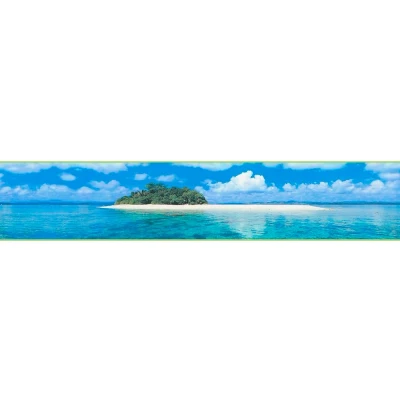 Abbildung von living walls Bordüre &quot;Stick Ups&quot;, Motiv abstrakt naturalistisch, Modern Tapete Natur Selbstklebend Strand Meer Flur Design Büro