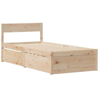 Abbildung von vidaXL Bett Massivholzbett mit Schubladen Kiefer 90x200 cm