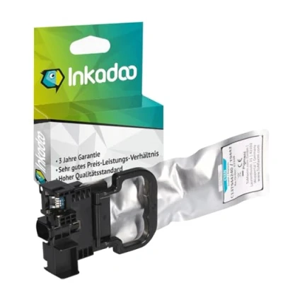 Abbildung von Inkadoo Tinte für Epson C13T944240 / T9442, Cyan Kompatibel Workforce WF C 5200 Series Pro 5790 DWF, ca. 3.000 Seiten Tintenpatrone, Druckerpatrone, Patronen, Druckertinte