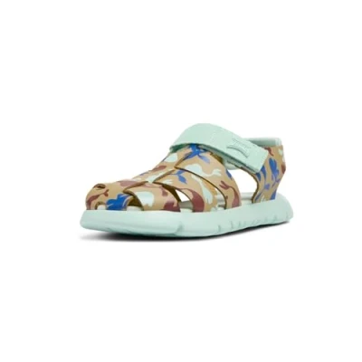 Abbildung von Camper Oruga Trekkingsandale für Kinder, Größe: 34, Beige blau Schuhe