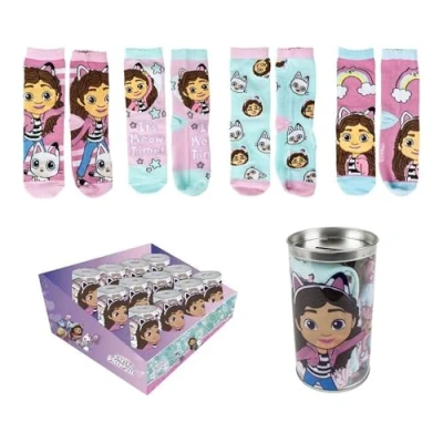 Abbildung von CERDÁ LIFE&#039;S LITTLE MOMENTS Unisex Kinder Pack Calcetines 4 Piezas Gabby&#039;s Dollhouse Socken, bunt, 23 26