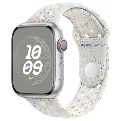 Abbildung von Apple Watch Armband Original Silikon und TPU (weich) Weiß Geeignet für Series 1 9 / SE Ultra (2)