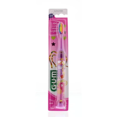 Abbildung von GUM Junior Kinderzahnbürste mit Timer Saugnapf Blinklicht 1 Stück