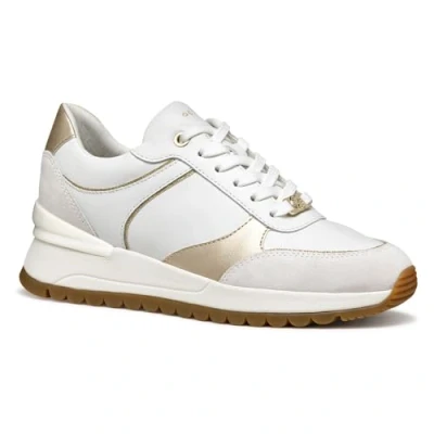Abbildung von Geox Desya Sneaker low, Damen, Größe: 37, White/light gold Schuhe