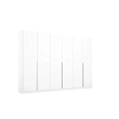 Abbildung von Rauch Möbel Alabama Drehtürenschrank Schrank Kleiderschrank Weiss, 6 türig, Inklusive Zubehörpaket Superior, 3 Kleiderstangen, Einlegeböden, Schubkästen, 1 Wäscheeinteilung, BxHxT 271x229x54 cm