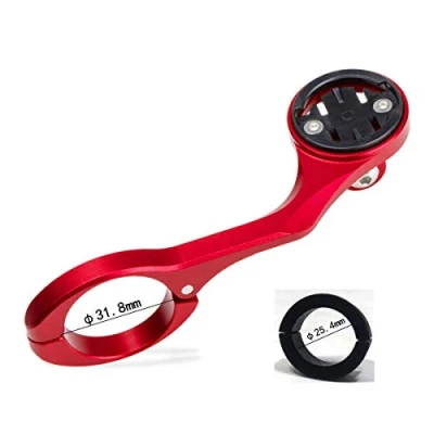 Abbildung von CNC Fahrradcomputer Halterung für Garmin，Vorbauhalterung Garmin Edge 200, 500, 510, 800, 810, 1000,1030,Rot