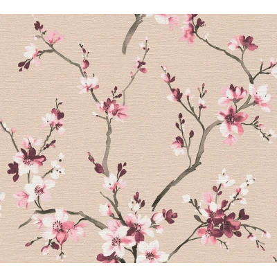 Abbildung von living walls Vliestapete &quot;Desert Lodge&quot;, geblümt floral natürlich, Tapete Blumenoptik Tapeten Wohnzimmer Schlafzimmer Küche Design Optik