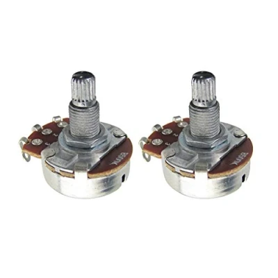 Abbildung von FLEOR 2PCS Full Size Gitarrenton Lautstärkeregler B500K Linear Taper Potentiometer Dia24mm L18mm Long Split Shaft