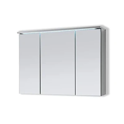 Abbildung von Aileenstore Spiegelschrank DUO Breite 100 cm, Schalter /Steckdosenbox, LED Beleuchtung