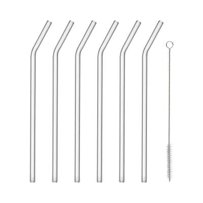 Abbildung von Blomus SALA Glastrinkhalme gebogen klar Set6