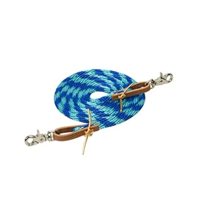 Abbildung von Weaver Leather Poly Roper Zügel, schillerndes Blau/Türkis, 0,9 cm x 2,4 m