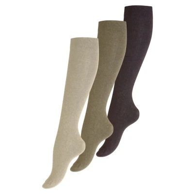 Abbildung von Cotton Prime 3 PAAR Kniestrümpfe, Damen, Größe: 35 38, Brauntöne