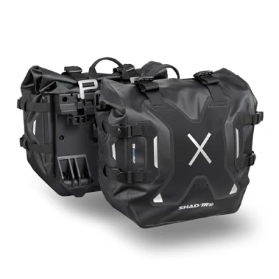 Abbildung von wasserdichte Satteltaschen Terra TR30 IPX6 Abenteuer Seitentaschen, 60L Kapazität, Doppelverriegelungssystem Kompatibel mit 3P &amp; 4P System, entworfen in Barcelona