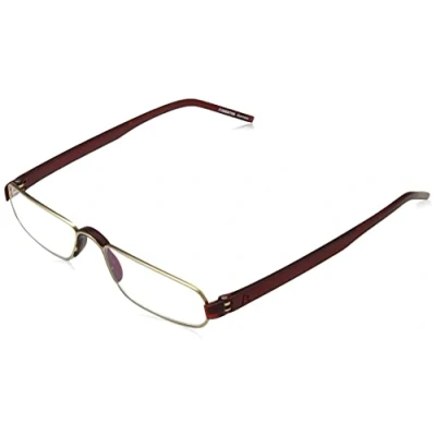 Abbildung von Rodenstock Unisex Lesebrille Proread R2180 Lesehilfe Bei Weitsichtigkeit, Brille Mit Leichtem Edelstahlgestell (+1 +1,5 +2 +2,5), Gold/Rot, 1 EU