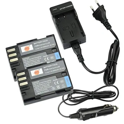 Abbildung von DSTE®（2 Pack） Ersatz Batterie und DC93E Reise Ladegerät Compatible für Pentax D LI90 K 01 3 3II 5 52K 5II 5IIs 7 7D645D 645Z Digatal Kamera