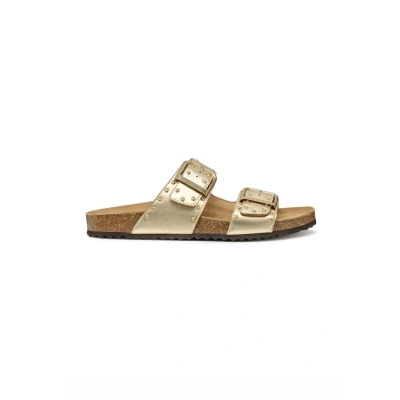 Abbildung von Geox Brionia Pantolette flach, Damen, Größe: 41, Gold Schuhe