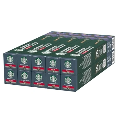 Abbildung von STARBUCKS Espresso Roast Entkoffeiniert by Nespresso, Dunkle Röstung, Kaffeekapseln 10 x (100 Kapseln)