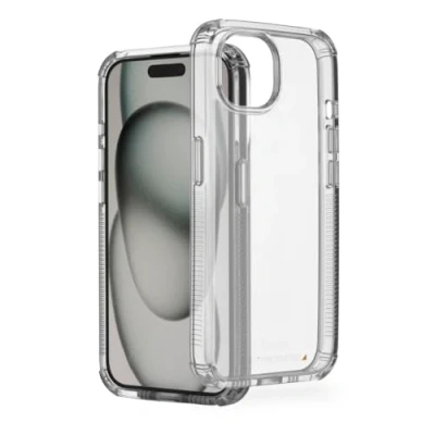 Abbildung von Hama Handyhülle „Extreme Protect“ für Apple iPhone 15 (Bumper D3O lizenziert, stoßfest, sturzsicher und bruchsicher, durchsichtige Hülle ohne Vergilben, Case induktives Laden) transparent