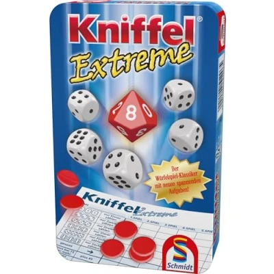 Abbildung von Schmidt Spiele 51296 Kniffel Extreme, Bring mich mit Spiel in Metalldose