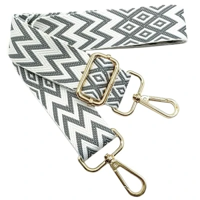 Abbildung von Verstellbarer Schultergurt Tasche Grau, Taschengurte zum Wechseln, Taschengurt Breit mit Karabiner Gold, 80 130 cm Tragegurt für Damen Schulterriemen, Moderne Handtasche, 3.8cm, 707