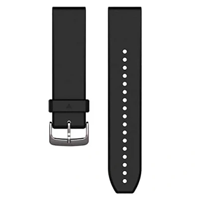 Abbildung von Garmin Ersatzarmband QuickFit 22 Black/Silver Silicone