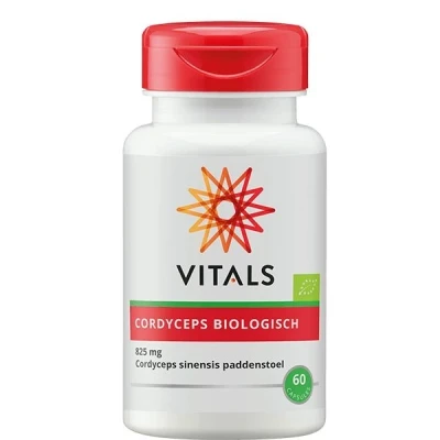 Abbildung von Vitals Cordyceps Bio 60 Kapseln, vegan. 800mg Sinensis Pilz. Aus Fermentation, hochwertig und rein.