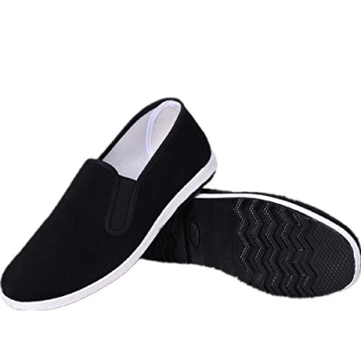 Abbildung von AioTio Chinesische traditionelle Peking Stil Schuhe Kung Fu Tai Chi Gummisohle Unisex Schwarz (270mm 44EU)