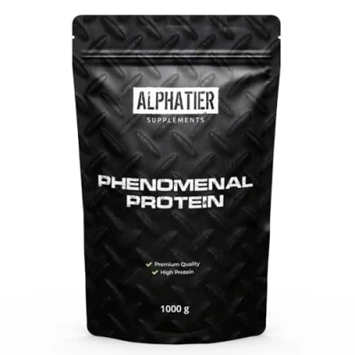 Abbildung von Alphatier Eiweißpulver Chocolate Brownie 1 kg Eiweiß Pulver Schokolade Proteinpulver mit allen EAA Schoko Protein ohne Whey + Laktose