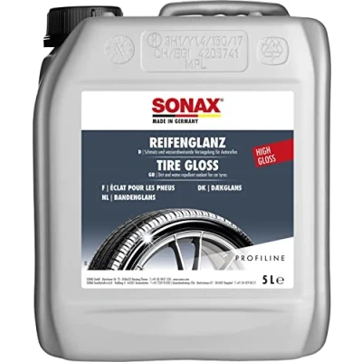 Abbildung von SONAX PROFILINE ReifenGlanz (5 Liter) bringt bei Verwitterung die satte Farbe zurück und sorgt für perfekten Glanz Art Nr. 02355000