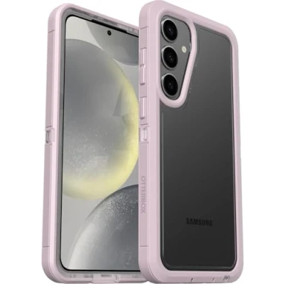 Abbildung von OtterBox Defender Series XT transparente Schutzhülle für Samsung Galaxy S24+, Mountain Frost (transparent/rosa), keine Einzelhandelsverpackung
