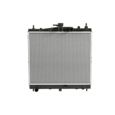 Abbildung von VALEO 734246 Kühler, Motorkühlung Aluminium 380 448 16 ohne Kühlmittelregler Kühlrippen gelötet RENAULT: CLIO 3, Modus / Grand