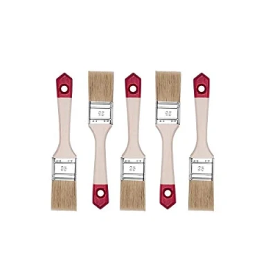 Abbildung von HARDY WORKING TOOLS Flachpinsel Set 5 teilig, Stück 35 mm Breite, Malerpinsel mit Holzgriff, Lackpinsel Serie *40*, 5PCS, Pinselset A0202 400515