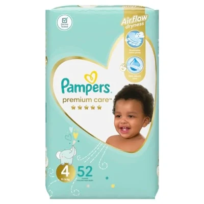 Abbildung von PAMPERS PREMIUM CARE MAXI 4 (7 14 KG) bis 312 Wählbar WINDELN (PAMPERS WEIß Gr. (4 x 52 Stück))