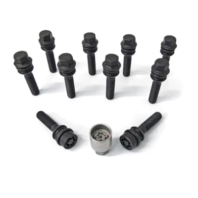 Abbildung von H&amp;R B1455107SET Radschrauben M14x1,5, M14 Kugelbund A/G 51 schwarz 10.9 19, 19 mm