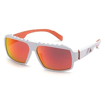 Abbildung von adidas Unisex SP0026 Sonnenbrille, Weiß/Orange, One size