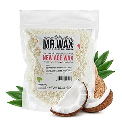 Abbildung von Mr. Wax New Age Waxing Cocco Wachsperlen für Haarentfernung, Augenbrauen, Achseln, Intim, Beine, Gesicht Wachs Filmwachs Heisswachs, Enthaarung Perlen
