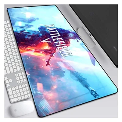 Abbildung von IGIRC Mauspad Battlefield 5 Speed ​​Gaming XXL Mousepad 900 x 400mm Großformat 3 mm Dicke Basis Perfekte Präzision und Geschwindigkeit, M