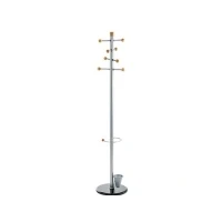 Abbildung von ALCO Kleiderständer Modell II silber 38,0 x 175,0 cm 8 Haken