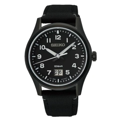 Abbildung von Seiko Herren Analog Quarz Uhr mit Nylon Armband SUR571P1