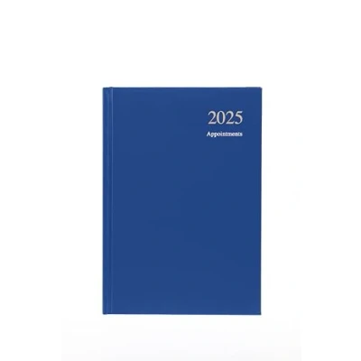 Abbildung von Collins Essential ESSA51A.60 25 Business Terminplaner 2025, A5, Tagesansicht, Terminkalender mit Ledernarbung, Hardcover, Blau