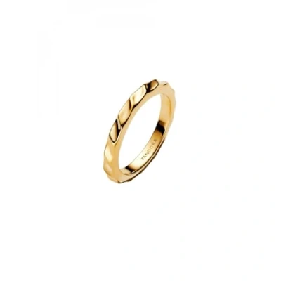 Abbildung von Pandora Damen Bandring Wellig Goldfarben 163885C00 50 Ringgröße 50/15,9