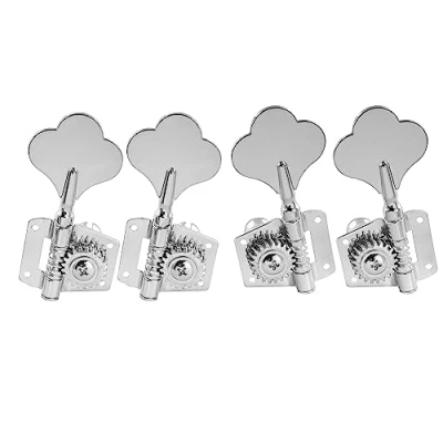 Abbildung von Musiclily Pro 2x2 Open Gear Mechaniken Set für 4 Saiter E Bass Precision Jazz Bass, Chrom